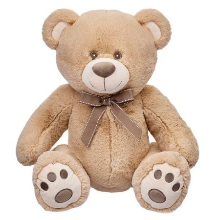 Meškutis Harry su kaspinėliu 33 cm, rudas/karamelinis